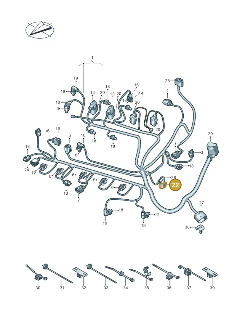 8K0973705B — SEAT Formentor TSI CUPRA (2020-) diagram 5h0971010, position 22