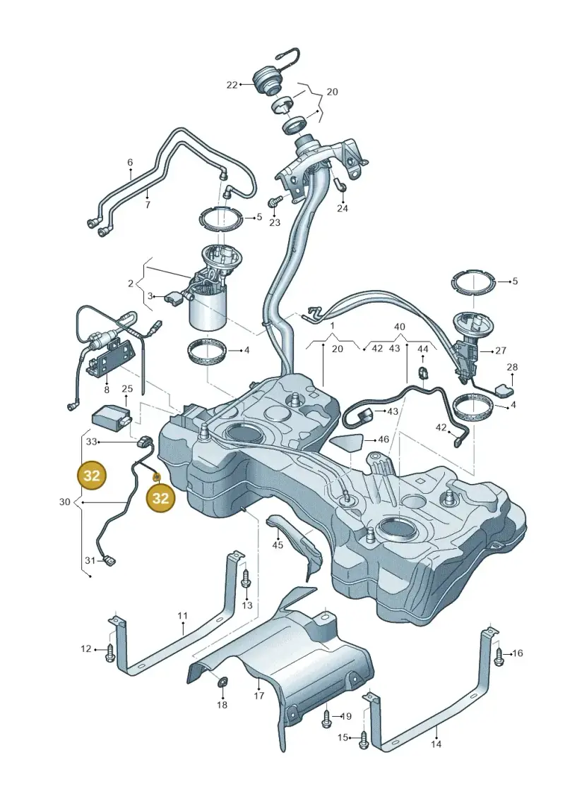 8K0973724 — SEAT Formentor TSI CUPRA (2020-) diagram 596201150, position 32