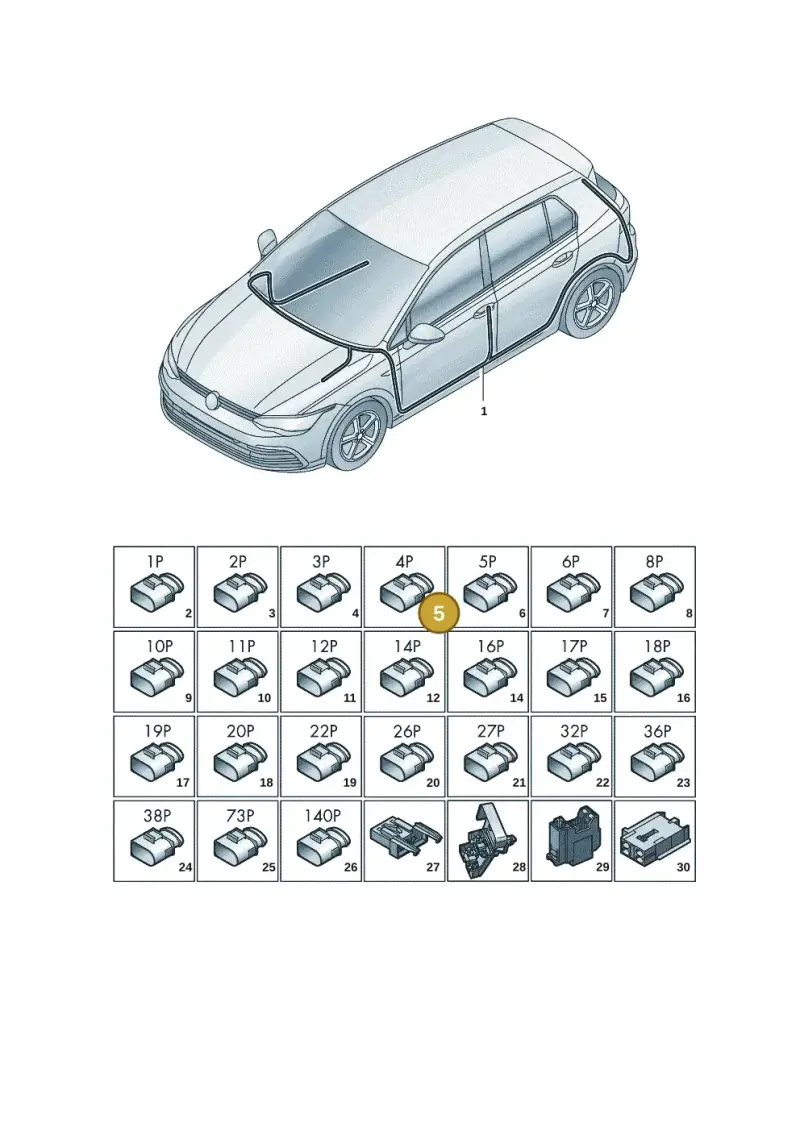 8K0973754B — SEAT Formentor TSI CUPRA (2020-) diagram 5h0971090, position 5