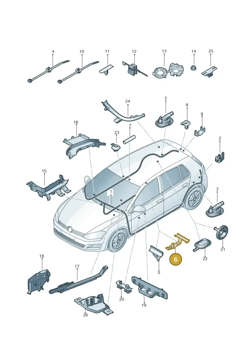 8L0971848A — SEAT Leon ST Stylance (2016-2020) diagram 746971800, position 6