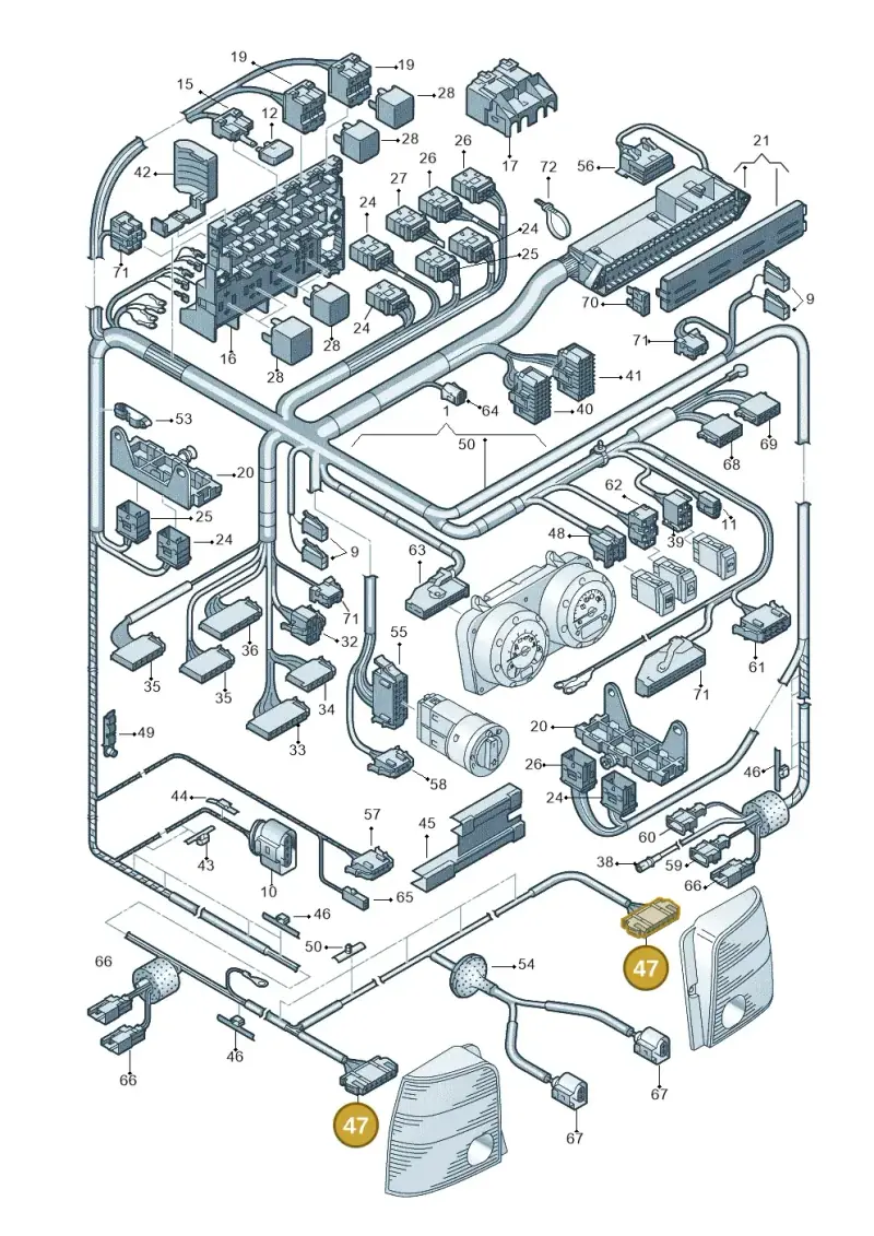 8L0971972 — SEAT AROSA (2003-2004) diagram 231972430, position 47