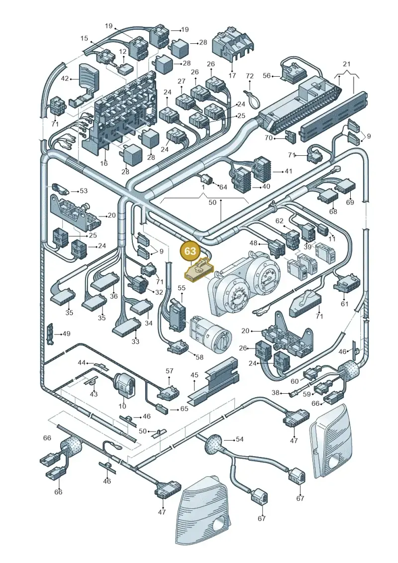 8L0972977D — SEAT AROSA (2003-2004) diagram 231972430, position 63