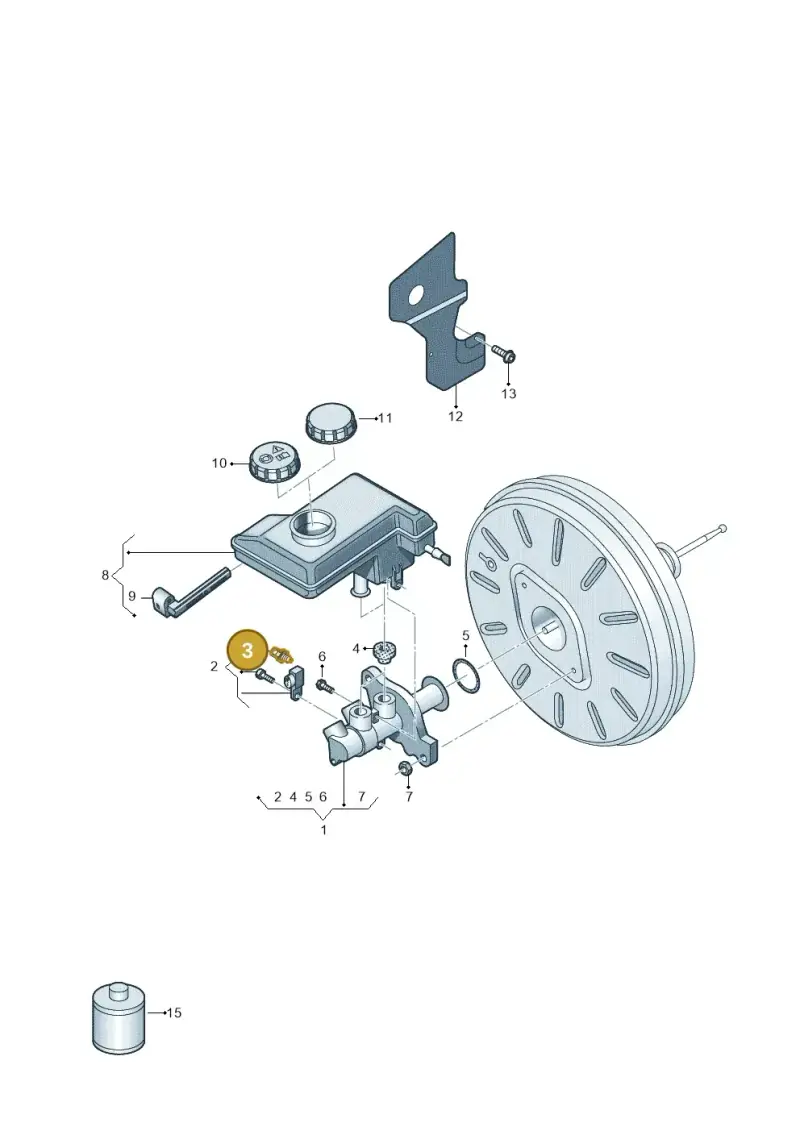 8P0611671 — SEAT Formentor TSI CUPRA (2020-) diagram 890611110, position 3