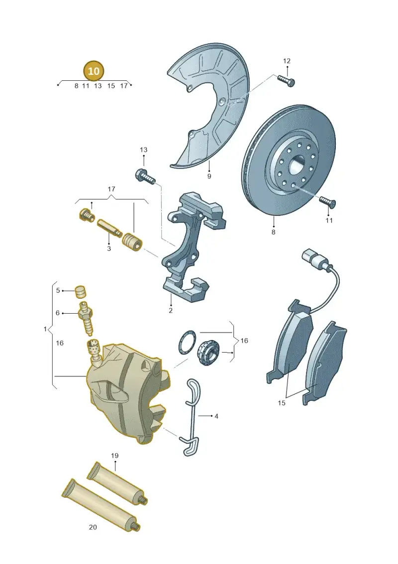 8P0698302C — SEAT ALTEA                  07> (2006-) diagram 412615250, position 10
