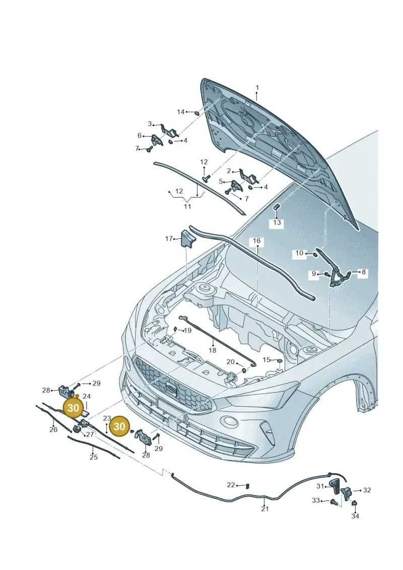 8P0971848L — SEAT Formentor TSI CUPRA (2020-) diagram 5ff823000, position 30
