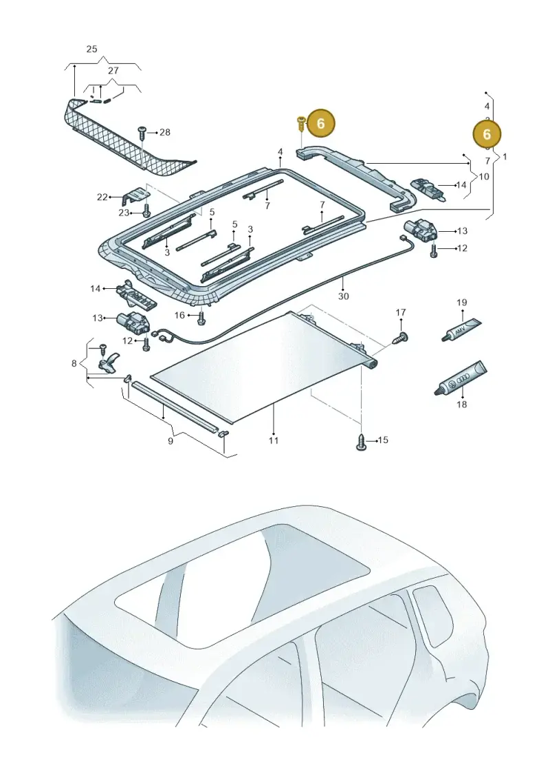 8R0898057 — SEAT Leon ST Stylance (2016-2020) diagram 634877100, position 6
