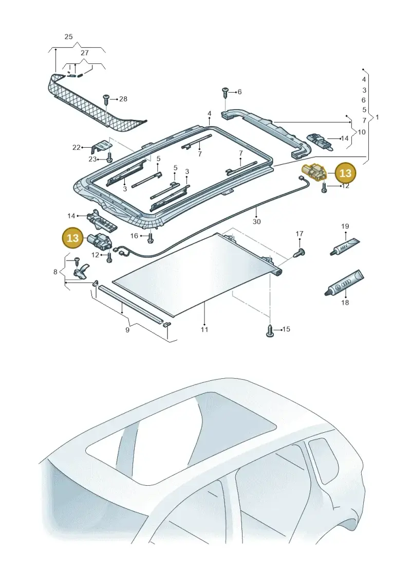 8R0959591A — SEAT Alhambra Stylance (2010-2013) diagram 634877100, position 13