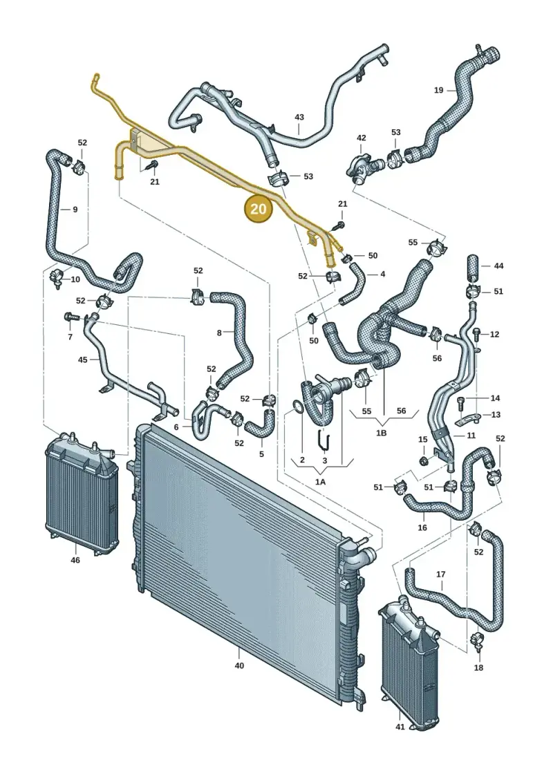 8V0121070D — SEAT Formentor TSI CUPRA (2020-) diagram 5ff121360, position 20