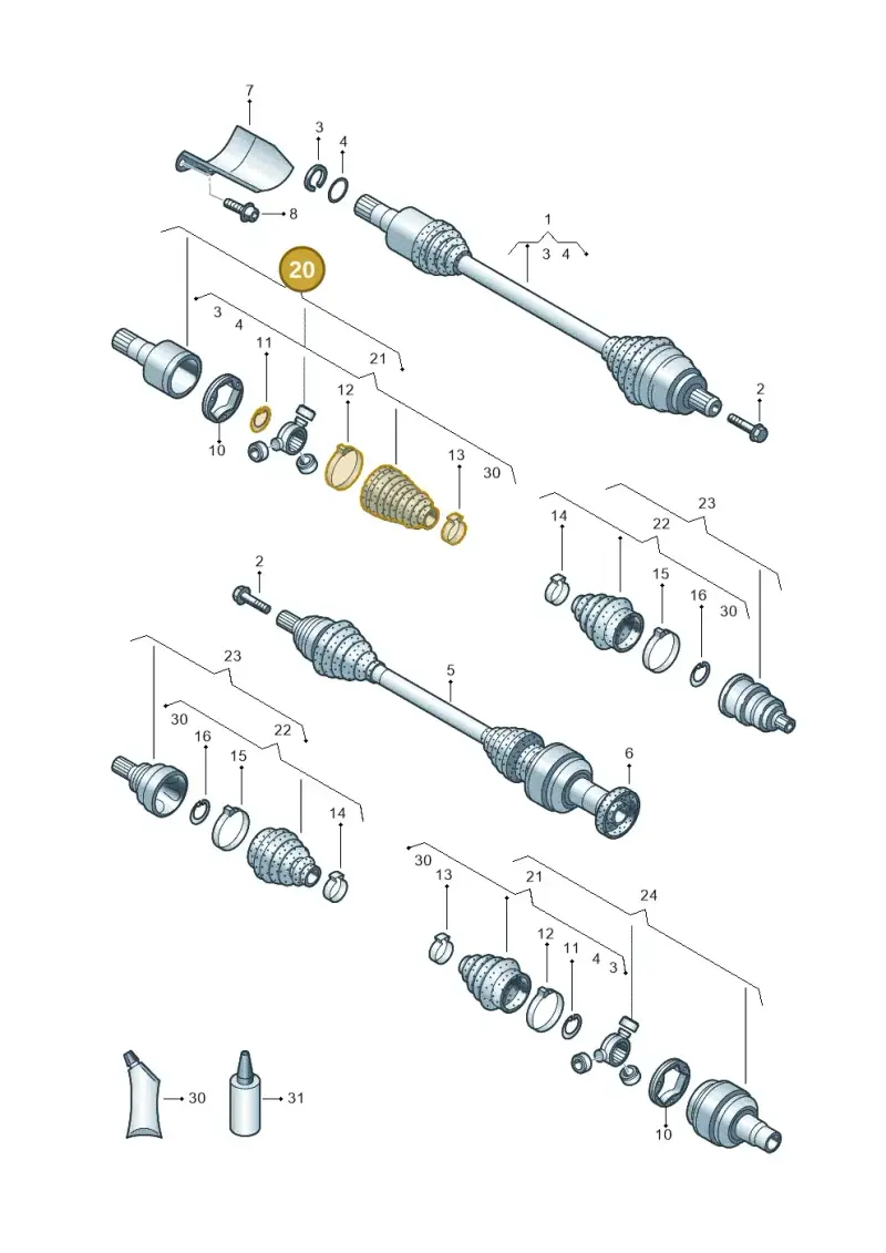 8V0498103A — SEAT Tarraco FR (2018-2024) diagram 634407620, position 20