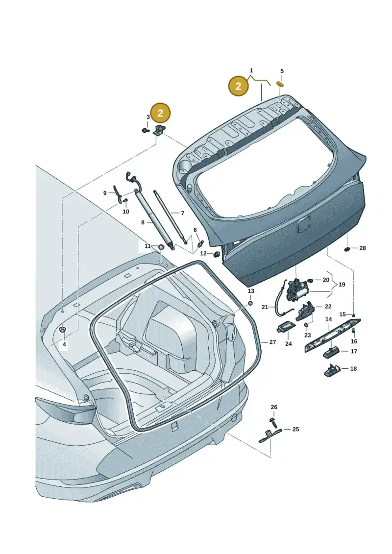 8V3827299B — SEAT Formentor TSI CUPRA (2020-) diagram 5ff827000, position 2