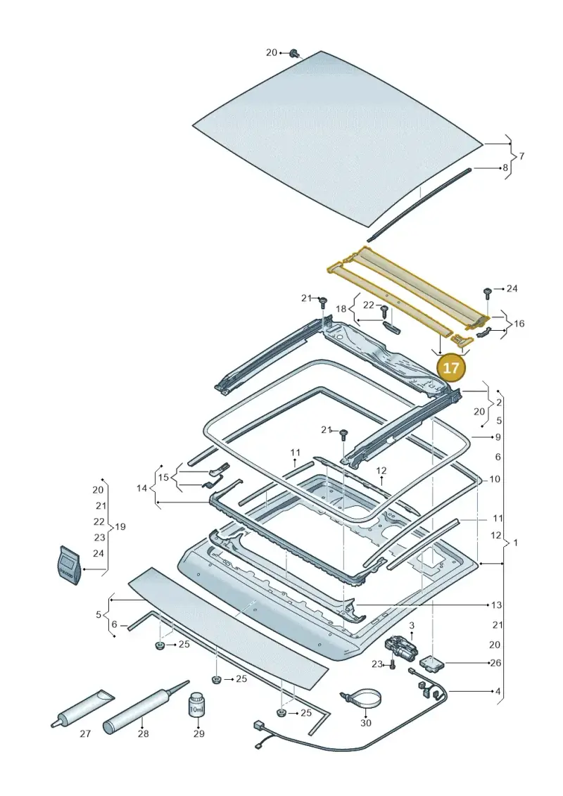 8V3877355B — SEAT Leon style (2019-) diagram 835877000, position 17