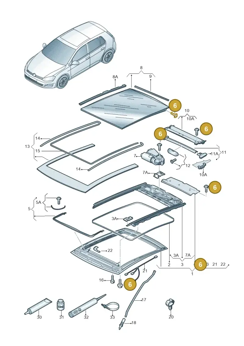 8V3898803B — SEAT Leon ST Stylance (2012-2016) diagram 746877000, position 6