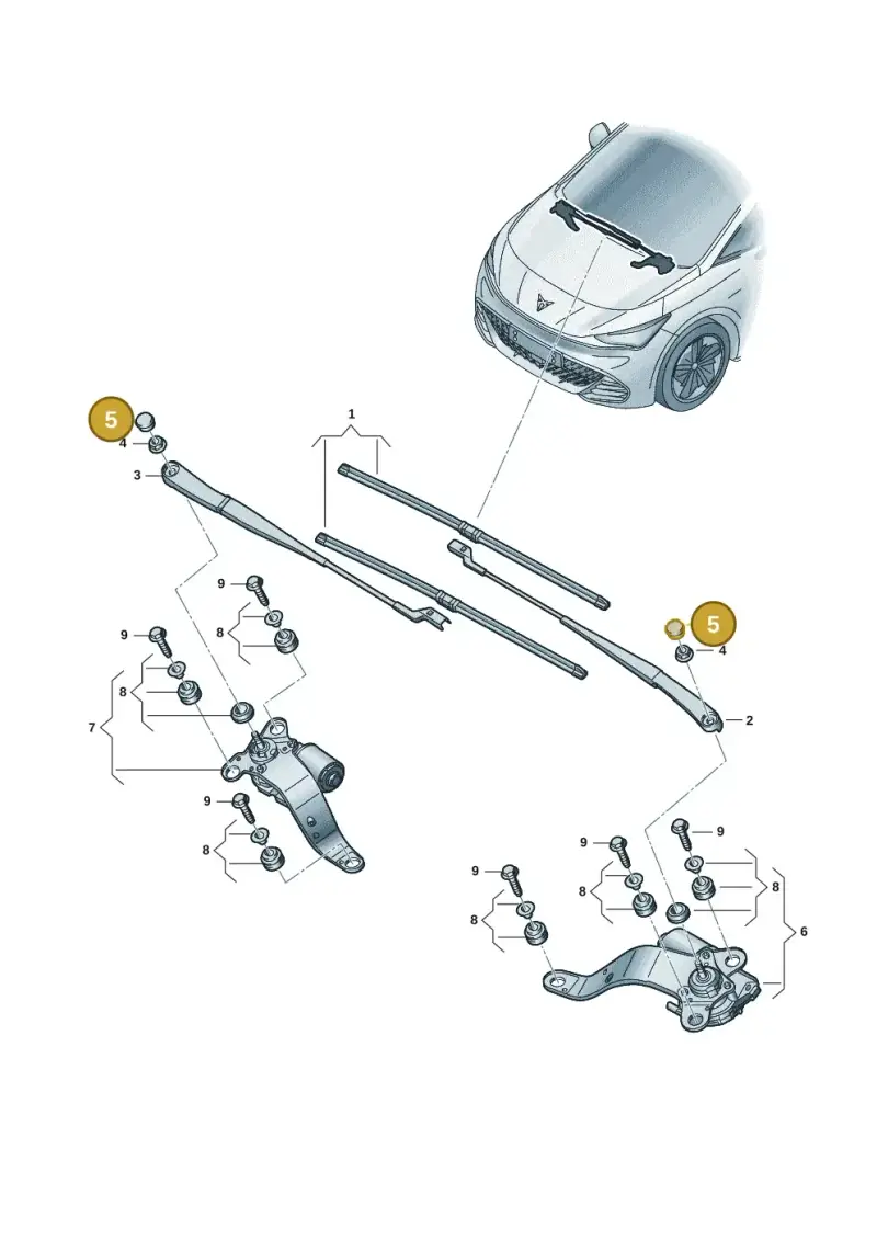 8Z0955205 — SEAT EBoost CUPRA (2021-) diagram 10s955000, position 5