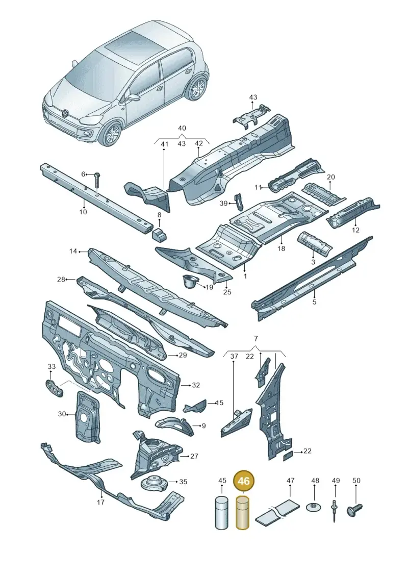 D007600A1 — SEAT Mii electric (2020-2021) diagram 772802000, position 46