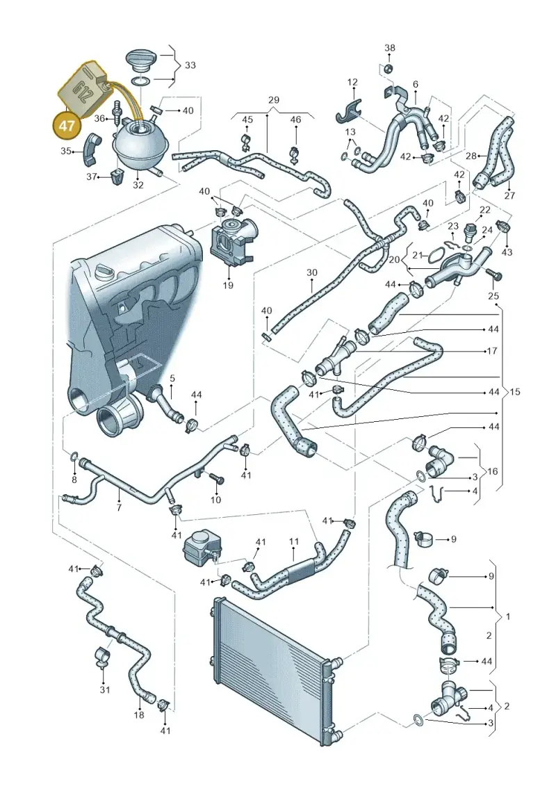 G012A8GM8 — SEAT Ibiza Reference (2011-2012) diagram 225121300, position 47