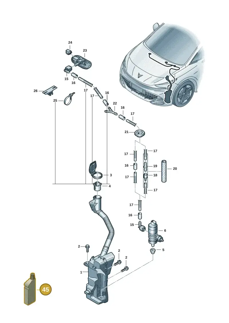 G052164M2 — SEAT EBoost CUPRA (2021-) diagram 10s955010, position 45