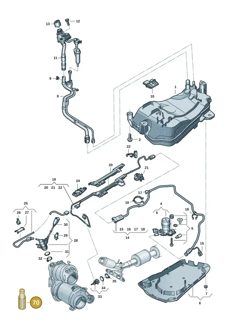 G052910M4 — SEAT Formentor TSI CUPRA (2020-) diagram 5h0253104, position 70