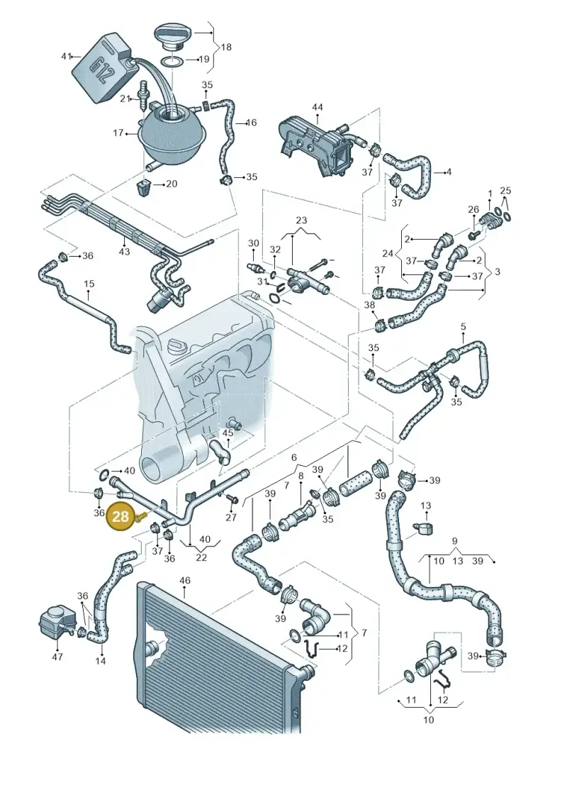 N0102279 — SEAT Ibiza Reference (2008-2011) diagram 461121430, position 28
