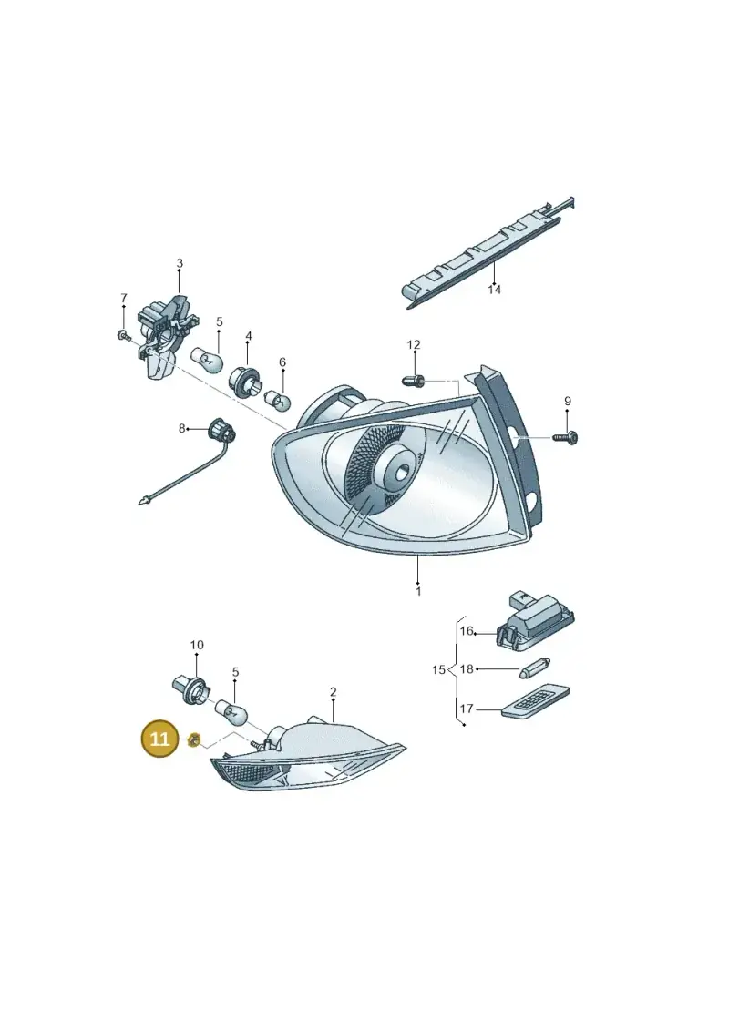 N01100521 — SEAT Altea XL Reference (2013-2013) diagram 418945000, position 11