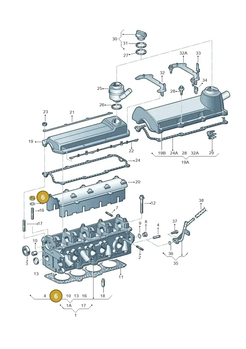 N01100846 — SEAT Ibiza Reference (2012-2012) diagram 266103450, position 6