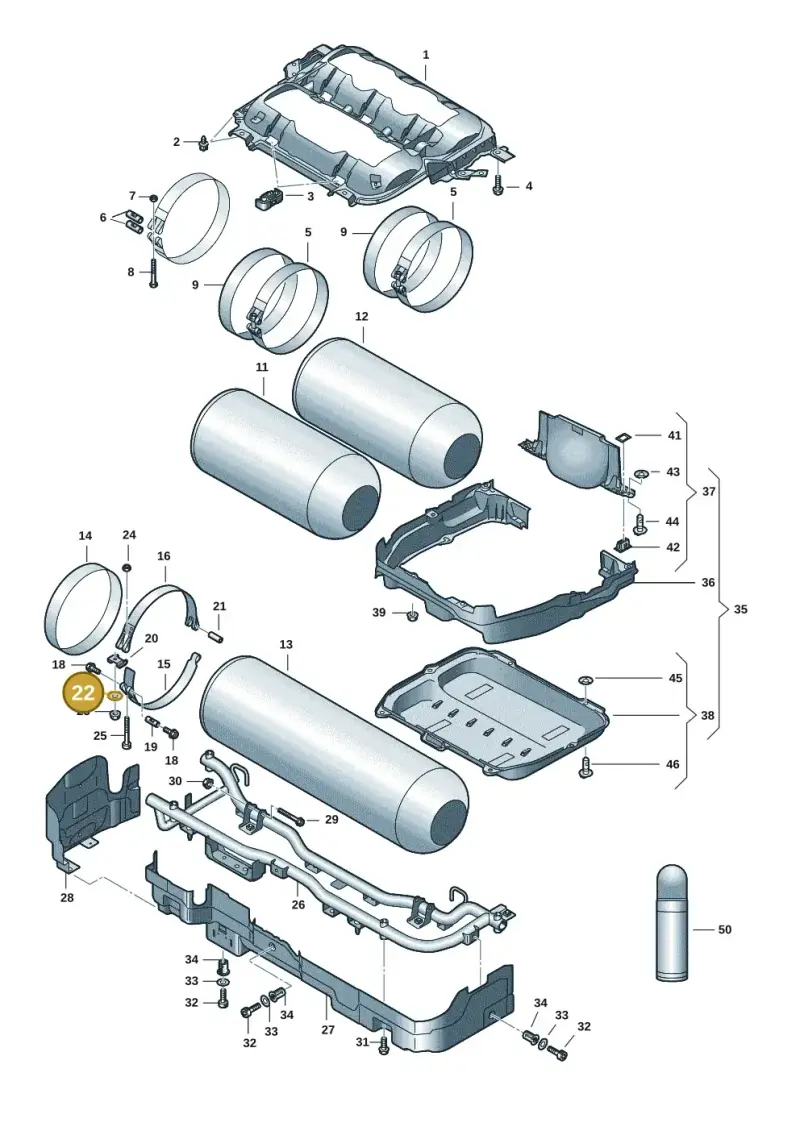 N01167026 — SEAT Leon style (2019-) diagram 5h0201010, position 22