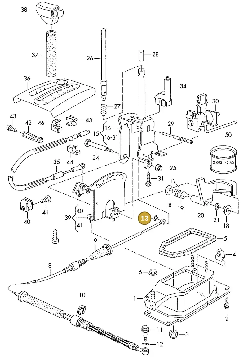 N0124346 — SEAT Ibiza/Cordoba (SEAT) (1992-1996) diagram 121713100, position 13