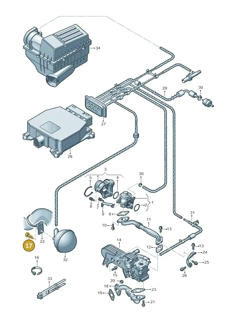 N01388413 — SEAT Leon Stylance (2010-2012) diagram 409131600, position 17