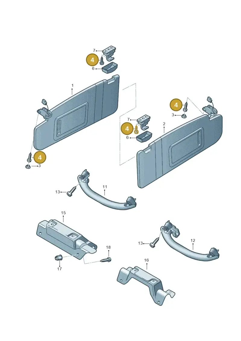 N0139649 — SEAT Leon Stylance (2010-2012) diagram 461857500, position 4