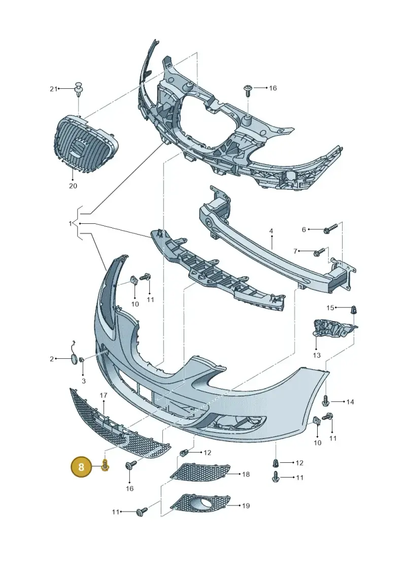 N01396626 — SEAT Leon Stylance (2010-2012) diagram 456807000, position 8