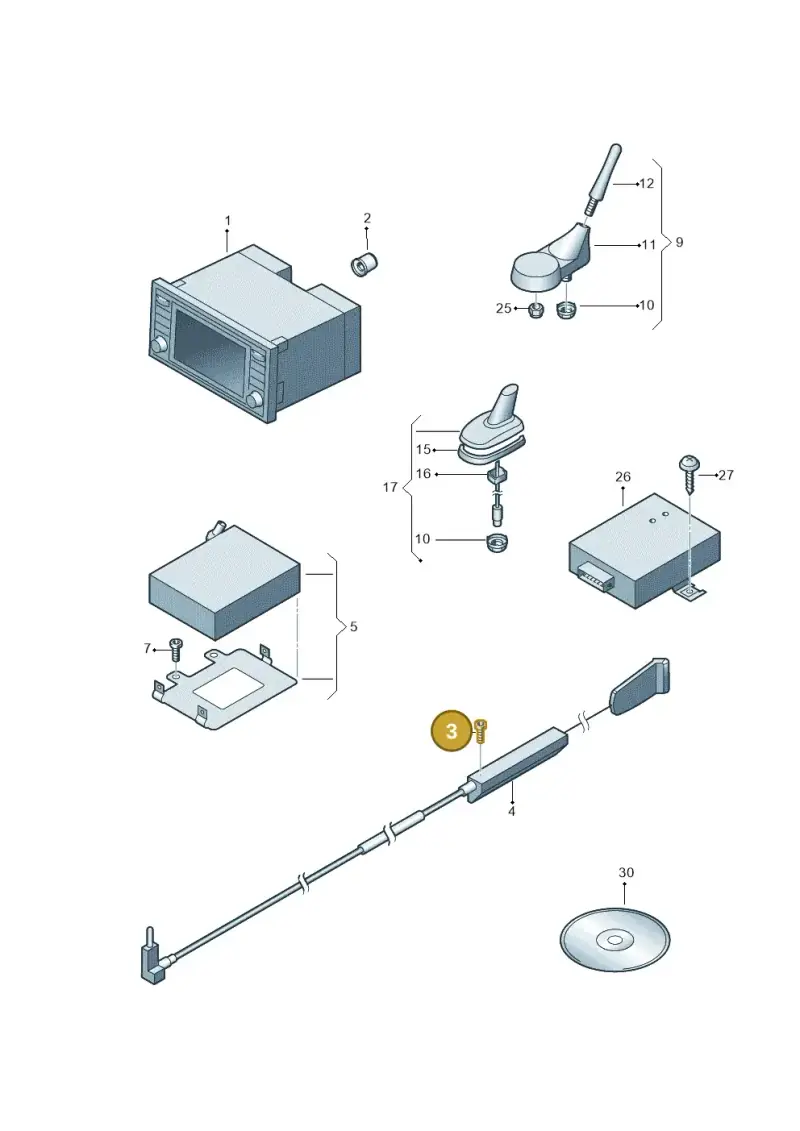 N0139681 — SEAT Alhambra (2006-2010) diagram 245919250, position 3