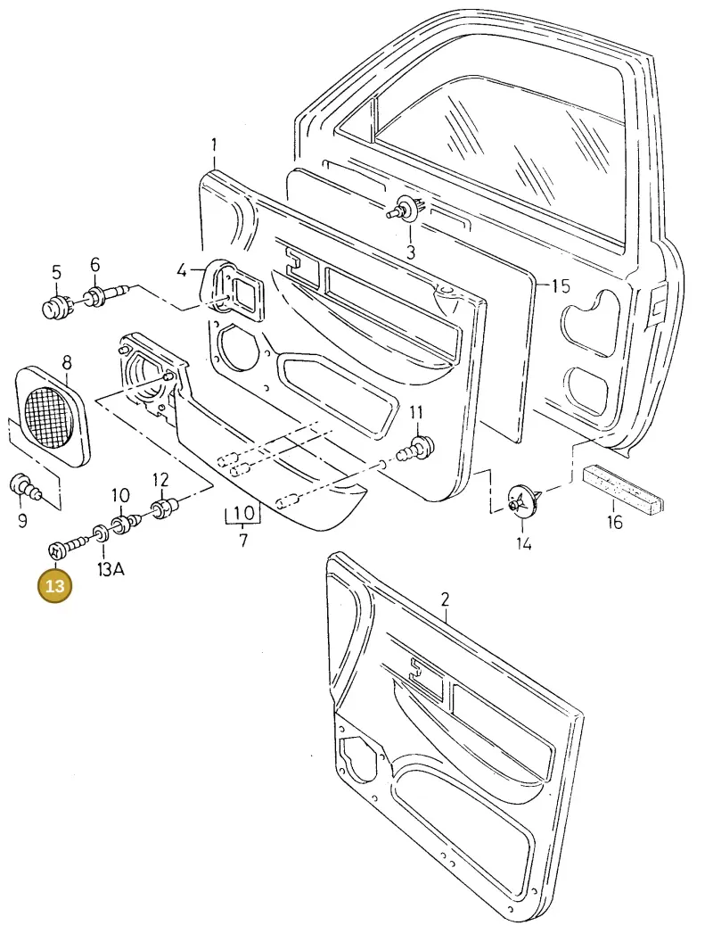N0141251 — SEAT Ibiza/Cordoba (SEAT) (1992-1996) diagram 138867000, position 13