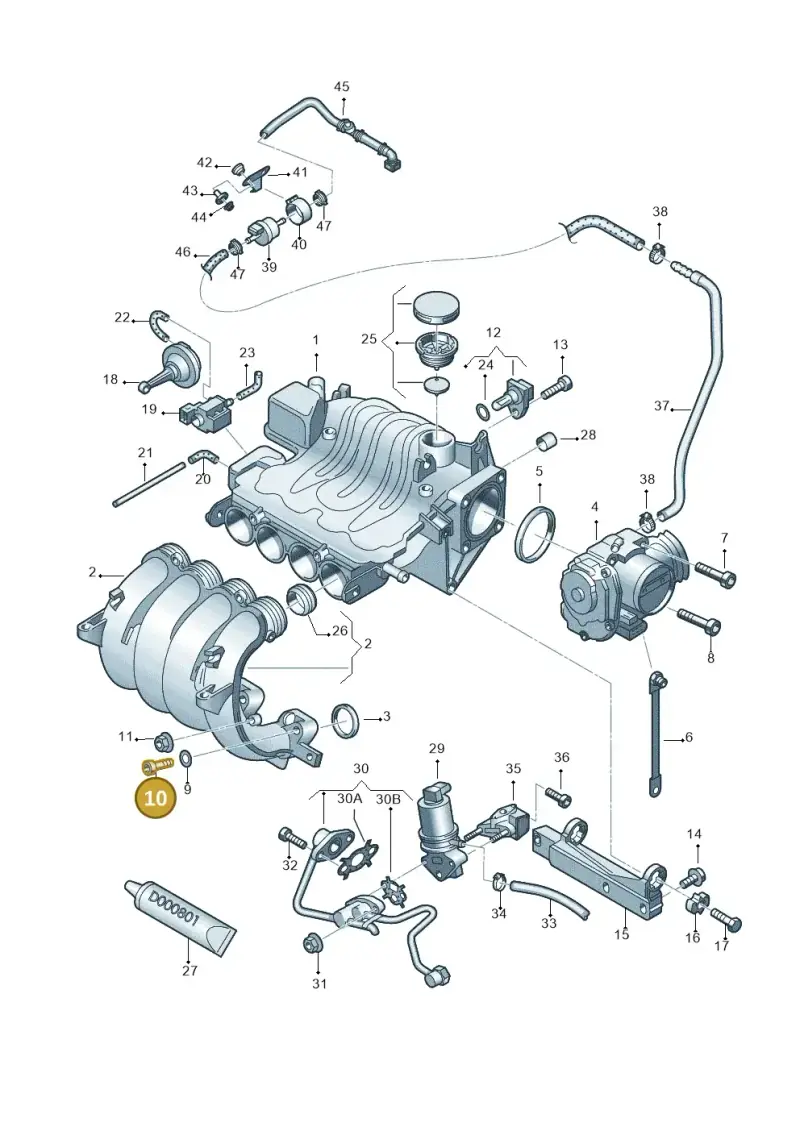 N0147153 — SEAT TOLEDO/LEON/LEON-4 (2001-2006) diagram 194133150, position 10