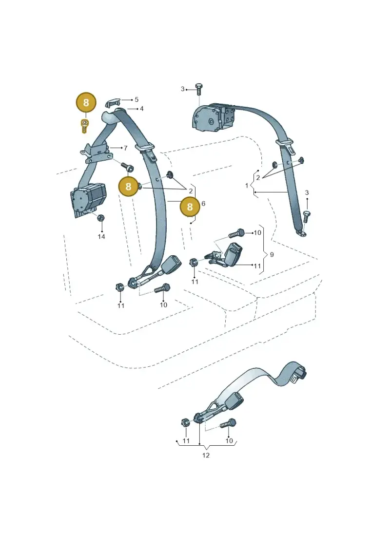 N01473911 — SEAT Ibiza Stylance (2015-) diagram 254857700, position 8