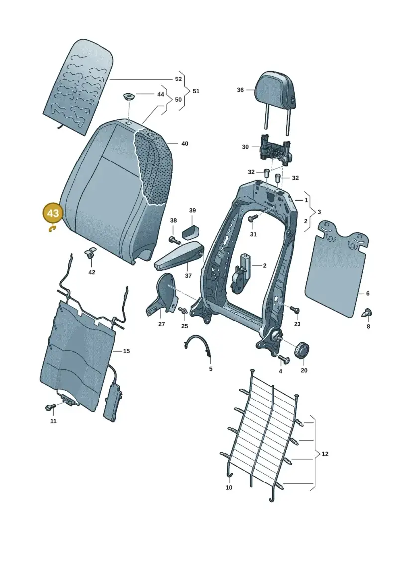N0152612 — SEAT EBoost CUPRA (2021-) diagram 10a881500, position 43