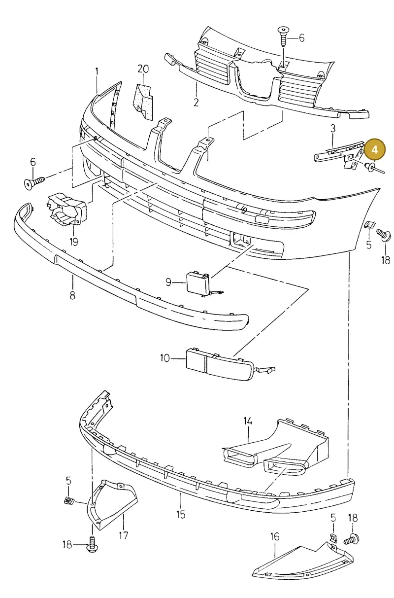 N0162011 — SEAT IBIZA (1999-2002) diagram 238807300, position 4