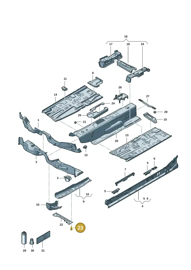 N0195308 — SEAT Formentor TSI CUPRA (2020-) diagram 5fn803005, position 23
