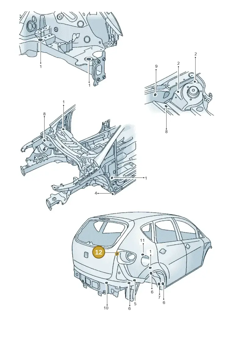 N0200321 — SEAT Altea XL Reference (2013-2013) diagram 418803360, position 12