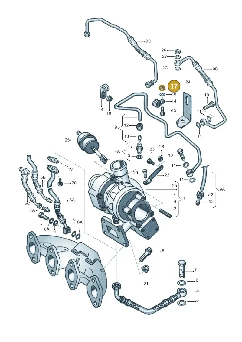 N02214811 — SEAT ALHAMBRA/4MOTION (2005-) diagram 114145350, position 17