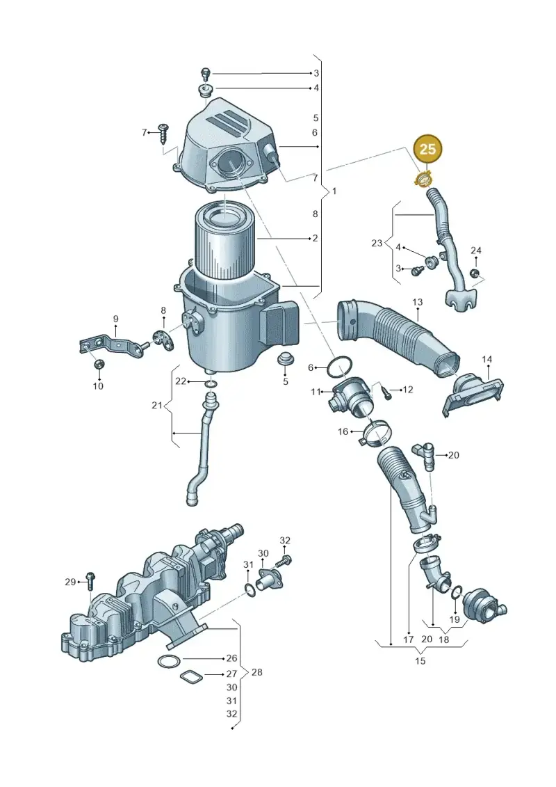 N0245076 — SEAT Toledo Reference (2012-2015) diagram 672129500, position 25