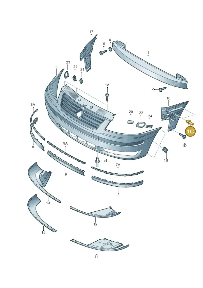 N0385501 — SEAT Alhambra (2006-2010) diagram 406807000, position 1C