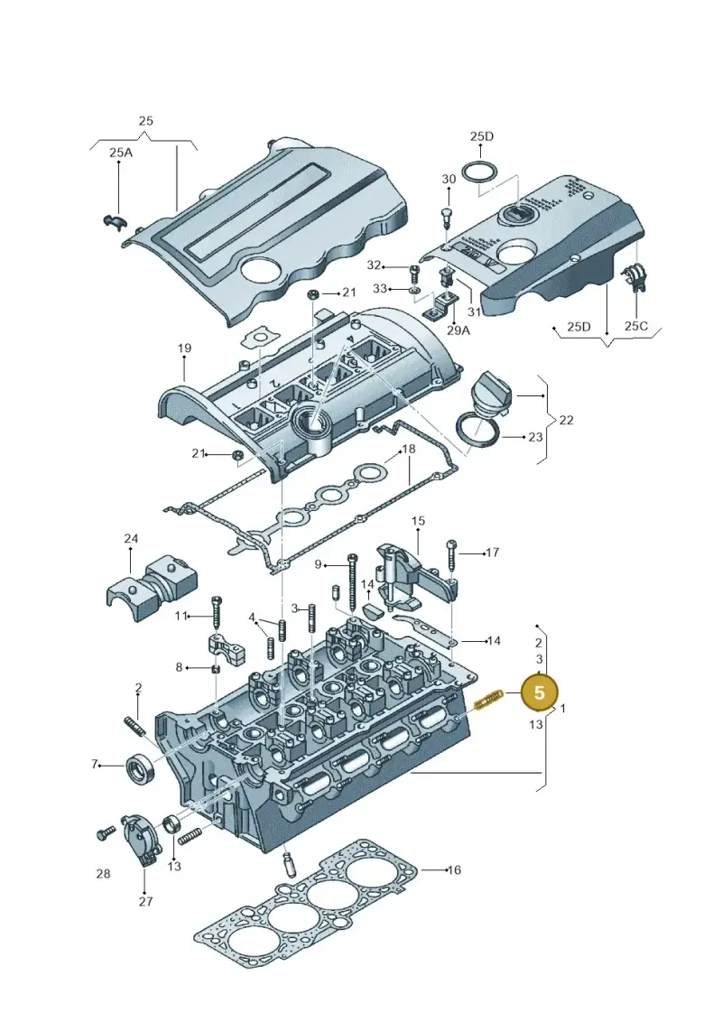 N0443954 — SEAT Exeo ST Reference (2008-2011) diagram 664103450, position 5