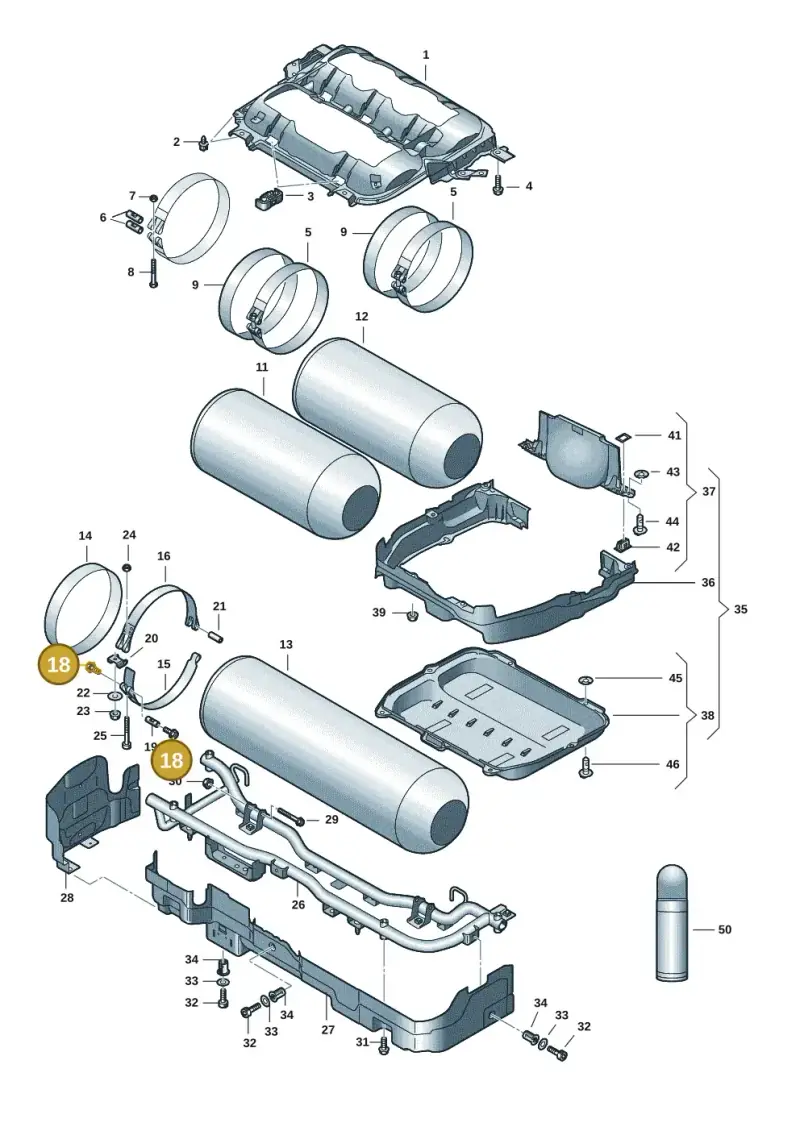 N10005208 — SEAT Leon style (2019-) diagram 5h0201010, position 18
