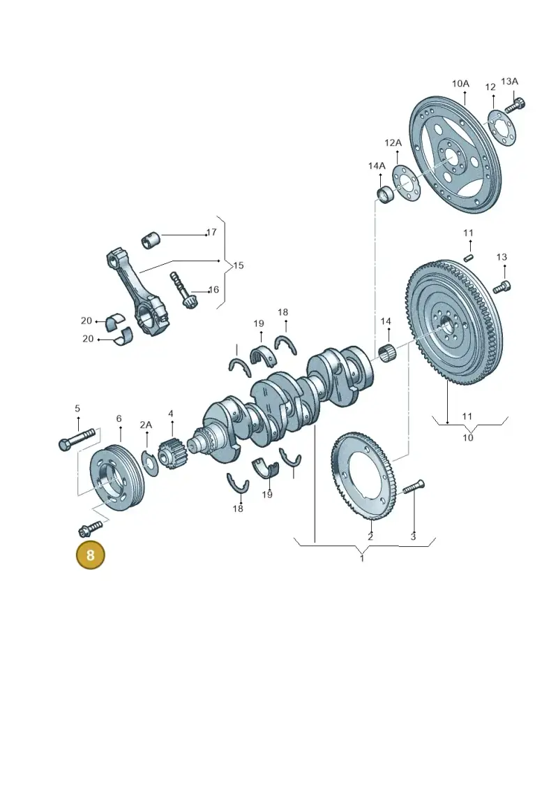 N10055703 — SEAT Exeo ST Reference (2008-2011) diagram 249105150, position 8