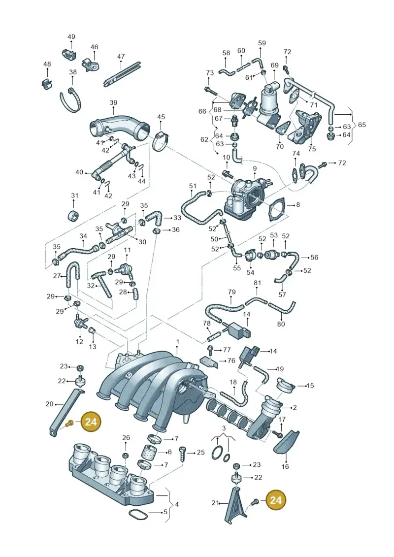 N10063205 — SEAT Exeo ST Reference (2008-2011) diagram 249133100, position 24