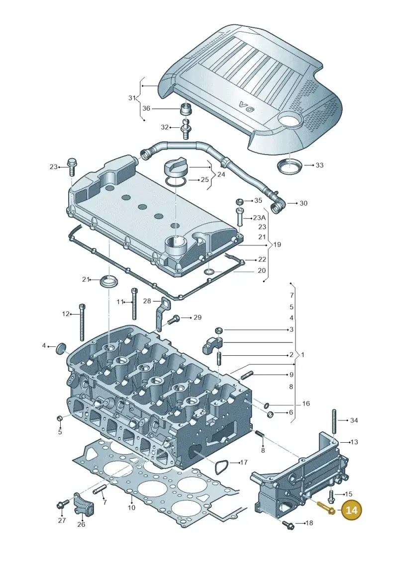 N10102302 — SEAT TOLEDO/LEON/LEON-4 (2001-2006) diagram 194103650, position 14