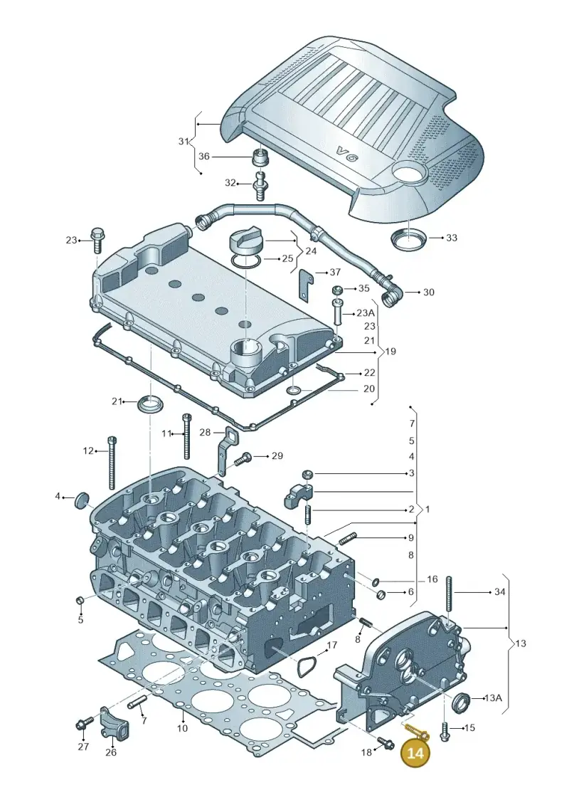 N10102302 — SEAT ALHAMBRA/4MOTION (2002-2005) diagram 244103600, position 14