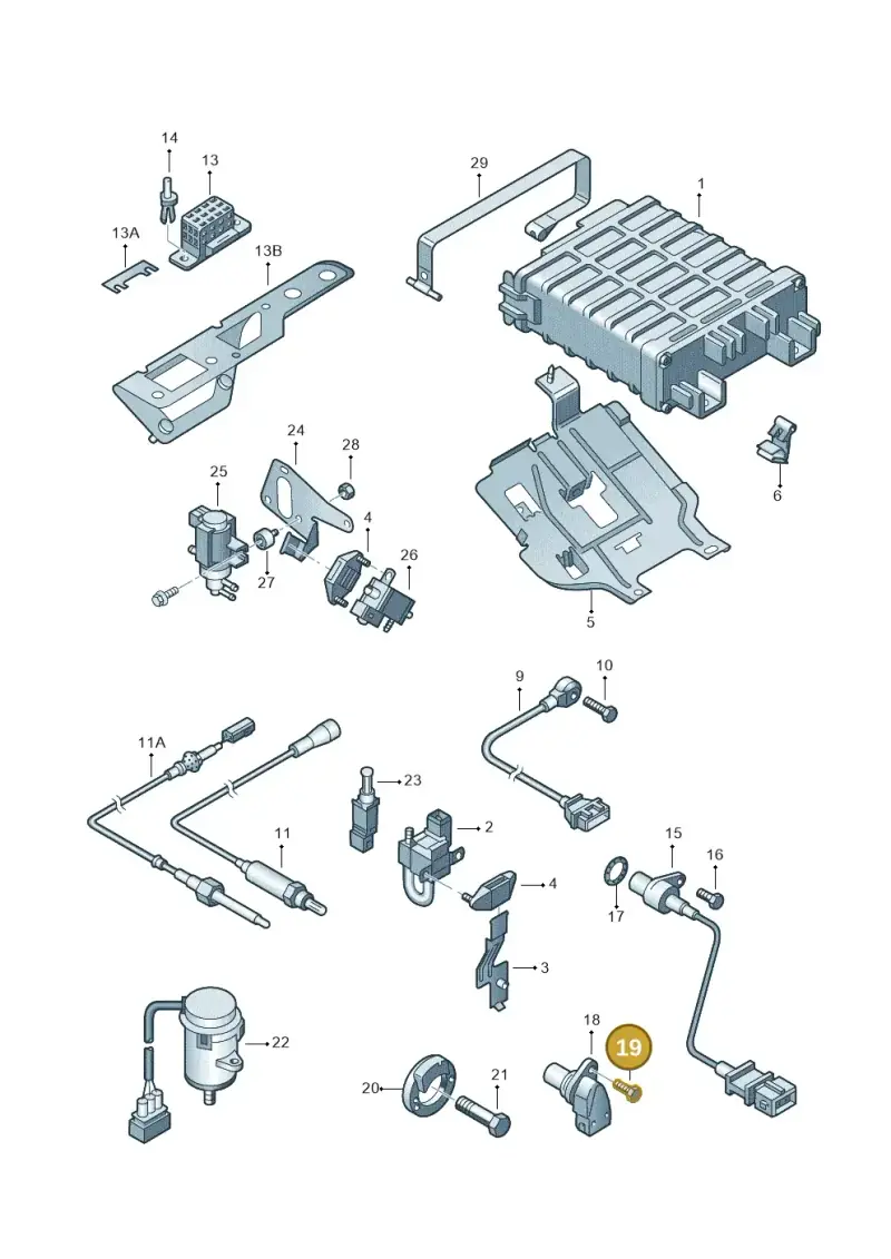 N10104501 — SEAT Alhambra (2006-2010) diagram 162906100, position 19