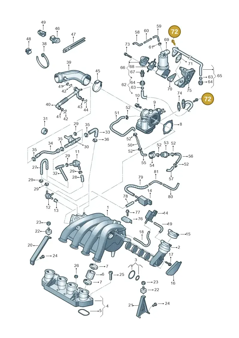 N10115404 — SEAT Exeo ST Reference (2008-2011) diagram 249133100, position 72