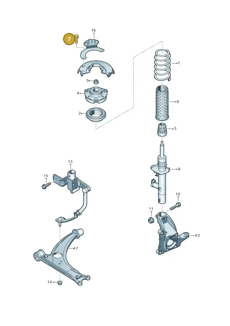 N10127707 — SEAT Alhambra Stylance (2015-2022) diagram 645411100, position 7