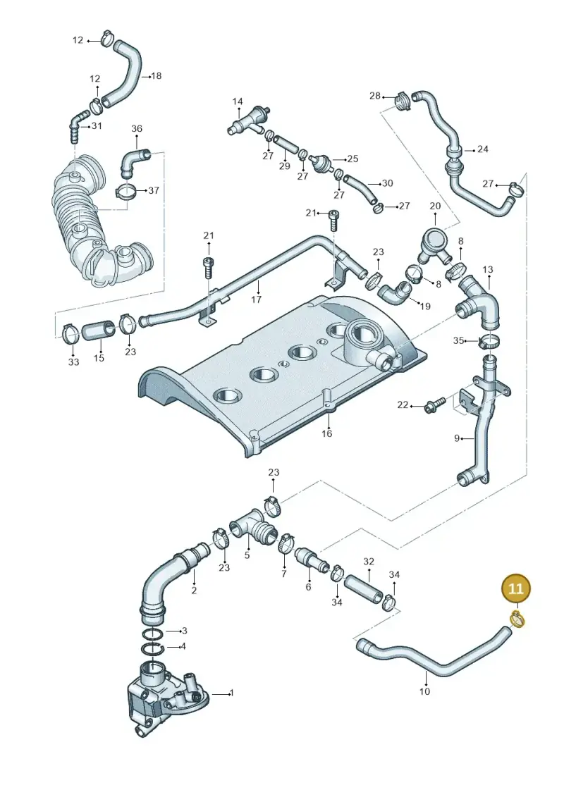 N10197601 — SEAT Exeo ST Reference (2008-2011) diagram 273103680, position 11